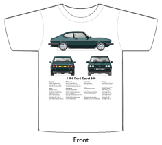 Ford Capri MkIII Capri 280 1986 T-shirt Front